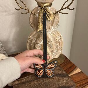 Portland Leather Butterfly Charm Black Butterfly Monarca Charm